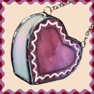 Heart-Shaped Stained Glass Suncatcher